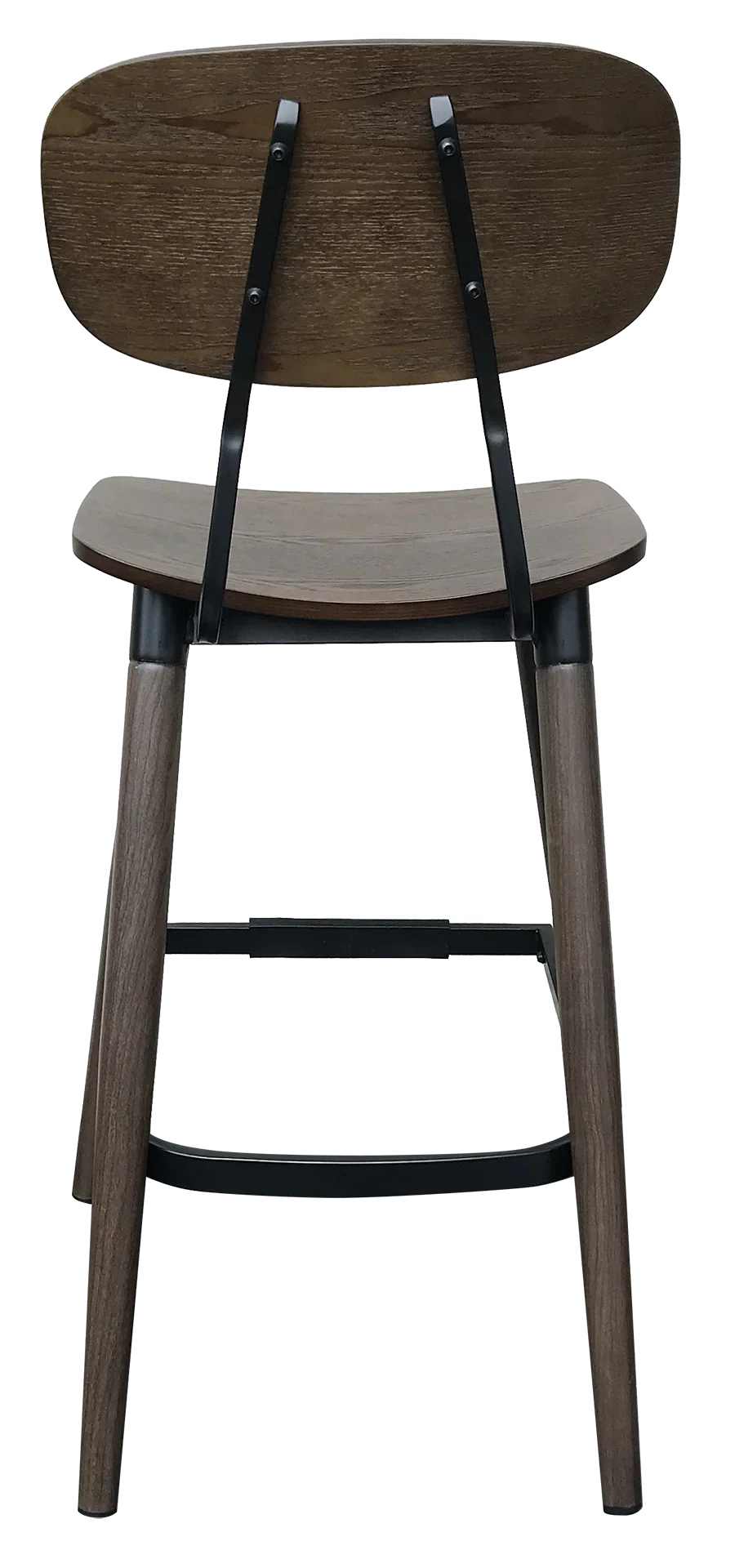 EZ STOOL VINTAGE METAL BLACK - WALNUT