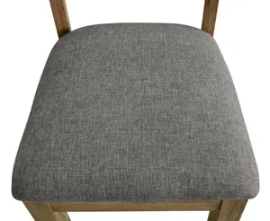 VI Cresswell Solid Timber Fabric Seat Dining Chair thumbnail 4