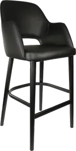FL Sorbet Vinyl Upholstered Timber Legs Hospitality Barstool thumbnail 4