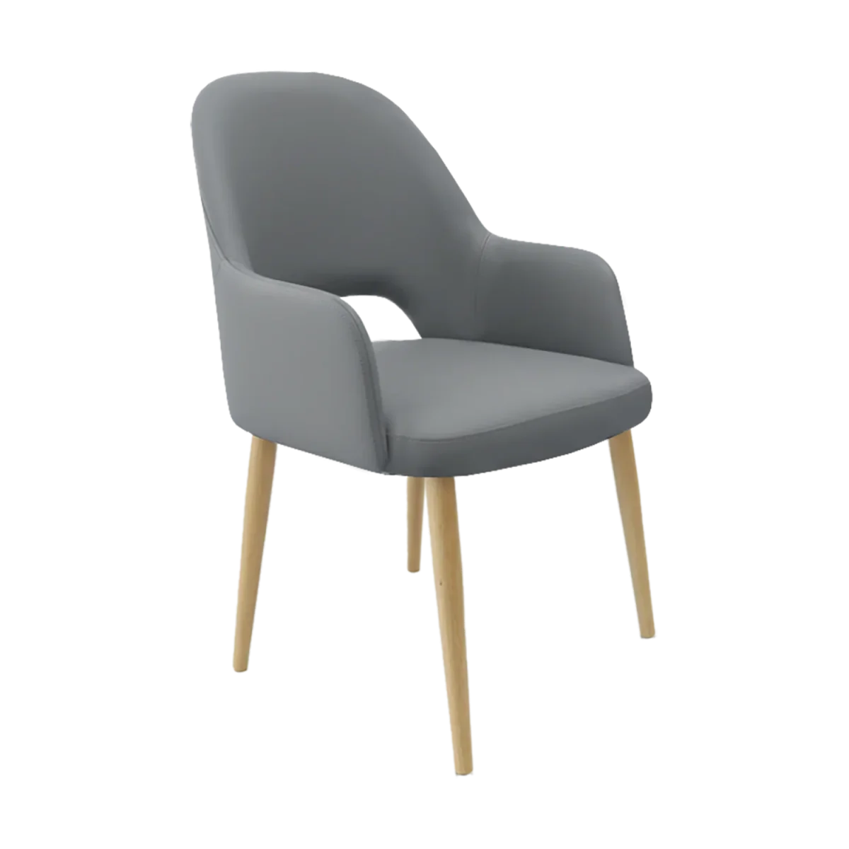 FL Orleans Bourbon PU Leather Upholstered Aluminium Legs Hospitality Armchair