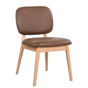 MD Dandy Leather Upholstered Timber Leg Dining Chair thumbnail 5