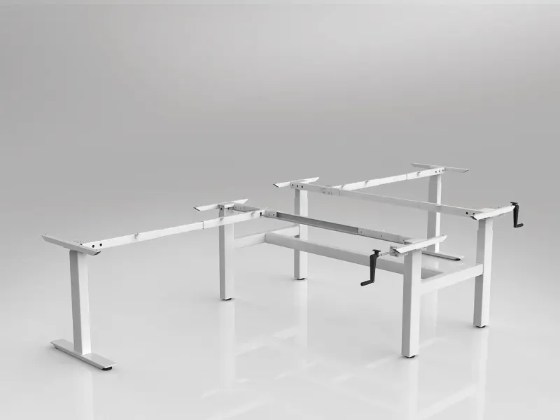 OL Agile Winder Height Adjustable 90° Shared Workstation Frame