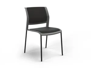 OL Game Fabric Upholstered Charcoal Shell Breakout Chair -4 Legs thumbnail 14
