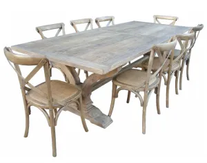 MF Victoria Recycled Elm Timber Dining Table thumbnail 2