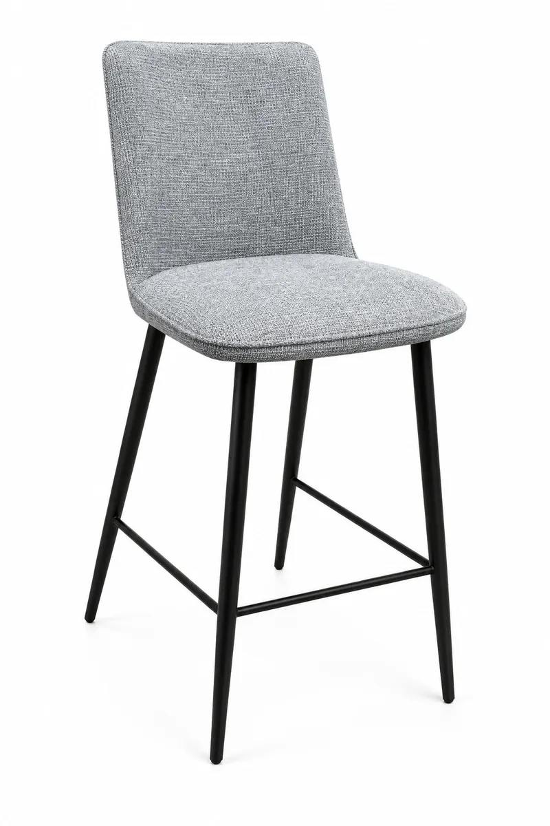MD Loftus Fabric Upholstered Metal Leg Bar Stool