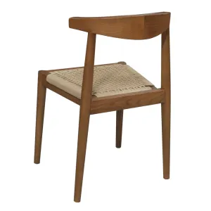 CT Arden Solid Oak Timber Dining Chair with Loom Seat thumbnail 7