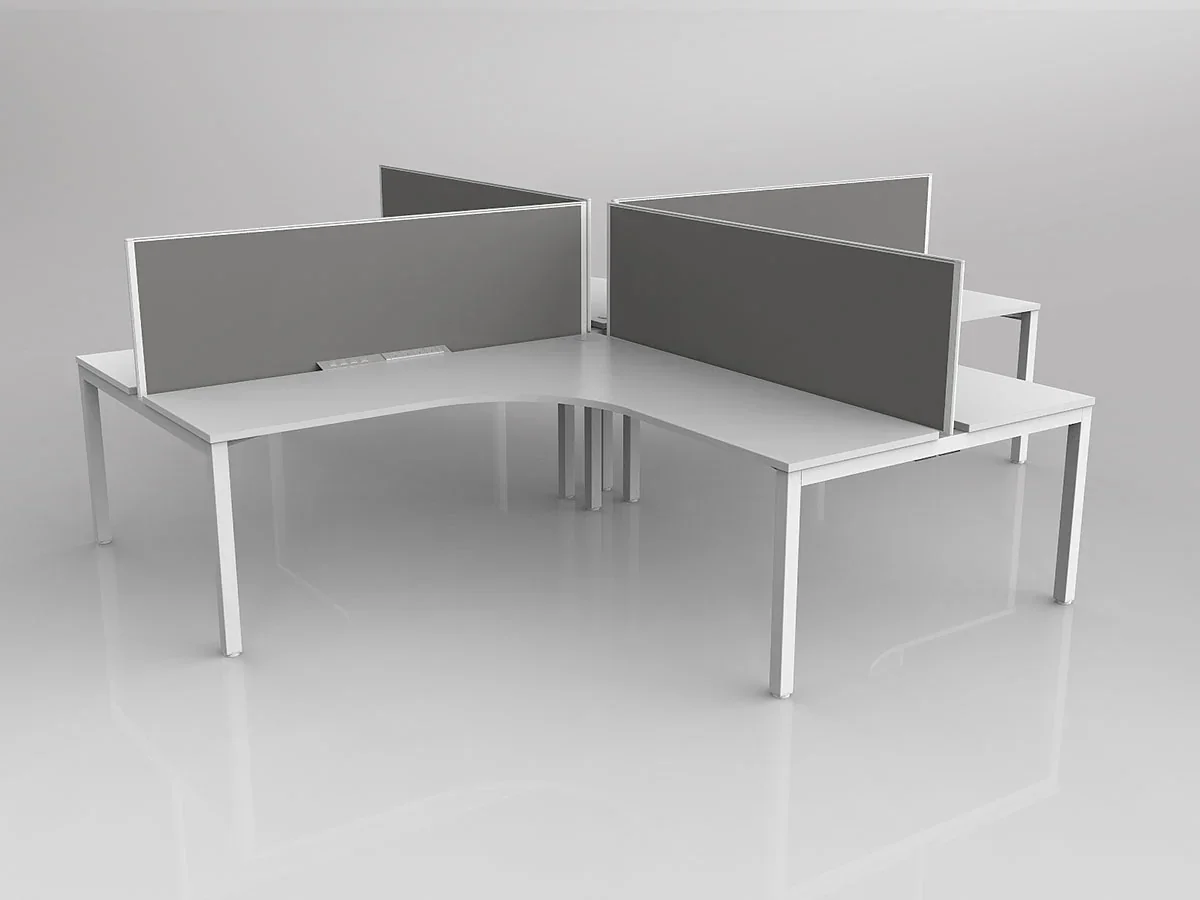 OL Axis 4 User 90° Workstation with Screen - Splice Fabric