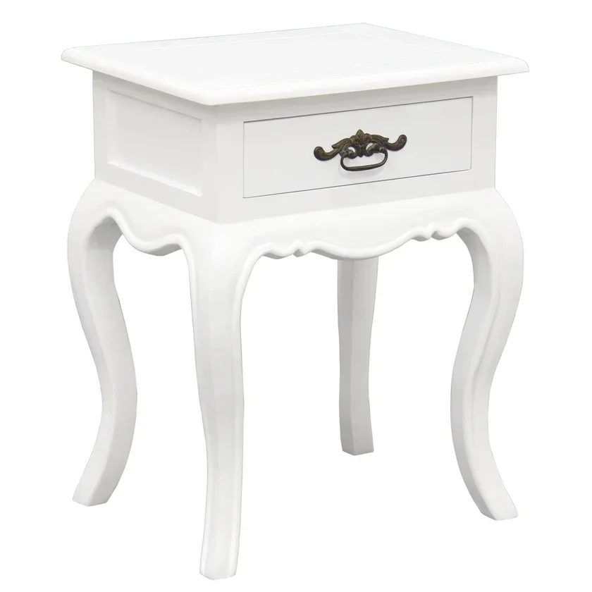 CT French Provincial Solid Timber 1 Drawer Lamp Table