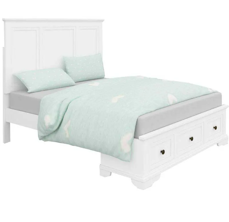 VI Sala Solid Timber Bed with 3 Bedend Drawers