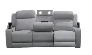 EL Funes Fabric Upholstered 3 Seater Recliner Sofa thumbnail 2
