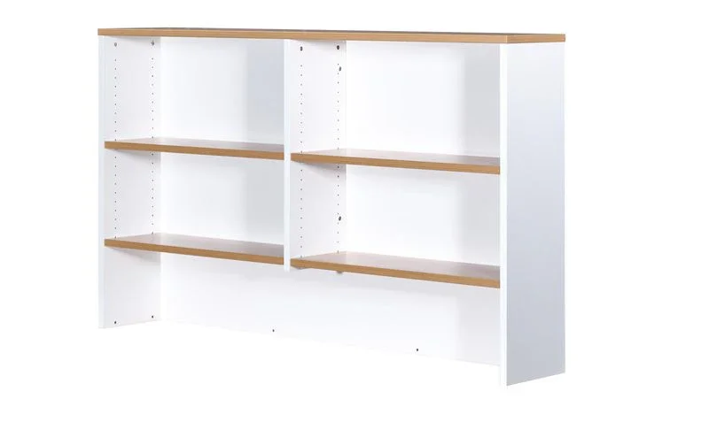 GP Office Overhead Hutch - Virginia Walnut & White