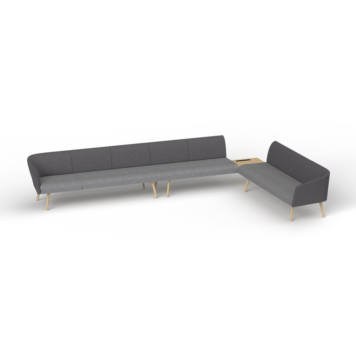 OL Willow Reception Area 8 Seater Sofa with Side Table