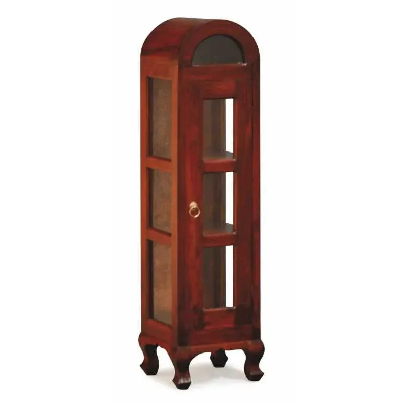 CT Queen Anne Solid Timber Single Dome 3 Tier Display Cabinet
