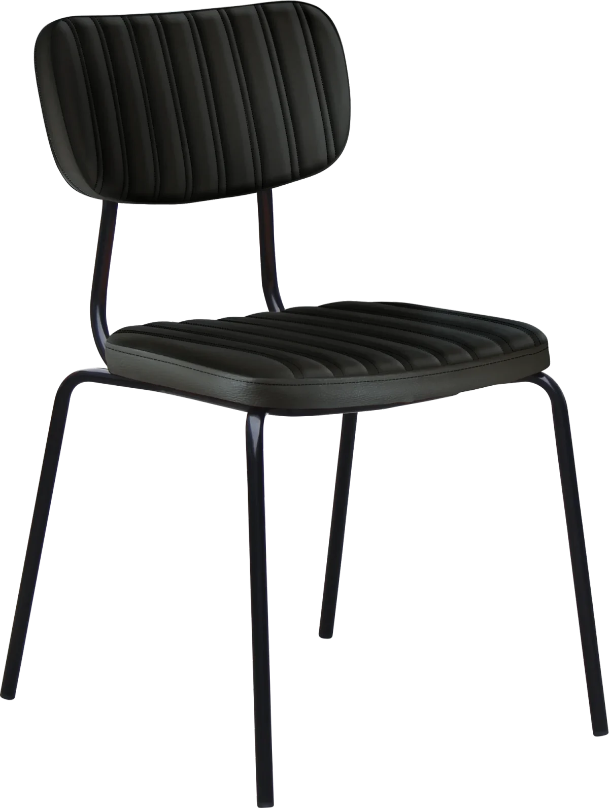 FL Tiramisu Vinyl Upholstered Black Frame Hospitality Function Chair