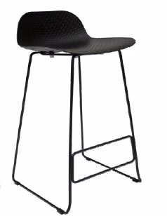 DD Emboss Metal Leg Barstool for Breakout Area
