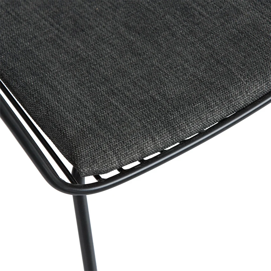 SH Angel Metal Armchair with Seat Cushion - White