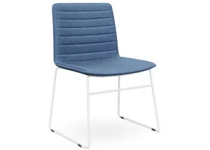 DD Nikola White Sled Base Fabric Upholstered Chair thumbnail 7