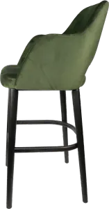 FL Sorbet Velvet Upholstered Timber Legs Hospitality Barstool thumbnail 6