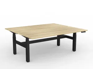 OL Agile Motion+ Electric Height Adjustable Shared Desk – Oak Top Black Frame thumbnail 17