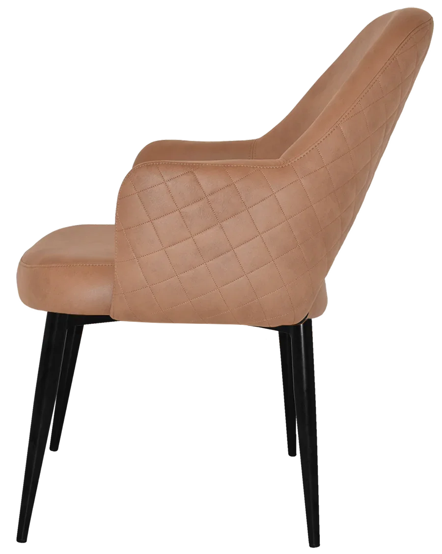 EZ Albury Black Metal Leg Upholstered Hospitality XL Armchair