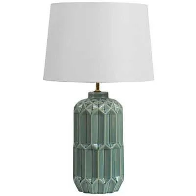 SH Turlip Ceramic Base Table Lamp in Sea Green