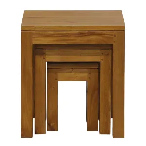 CT Amsterdam Solid Mahogany Timber Nest of Tables thumbnail 3
