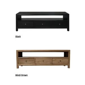 CR Evan Solid Timber 3 Drawer TV Unit thumbnail 2