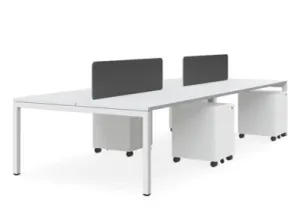 DD Plaza Single Sided Workstation For 2 Person with Optic Screen thumbnail 3