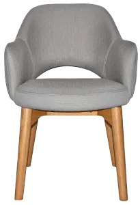 EZ Albury Solid Timber Oak Stained Upholstered Hospitality Dining Armchair thumbnail 13