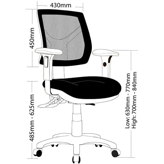 ST Avoca Mesh Back Task Chair with Arms & Slider