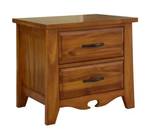VI Federation Solid Timber 2 Drawer Bedside Table thumbnail 2