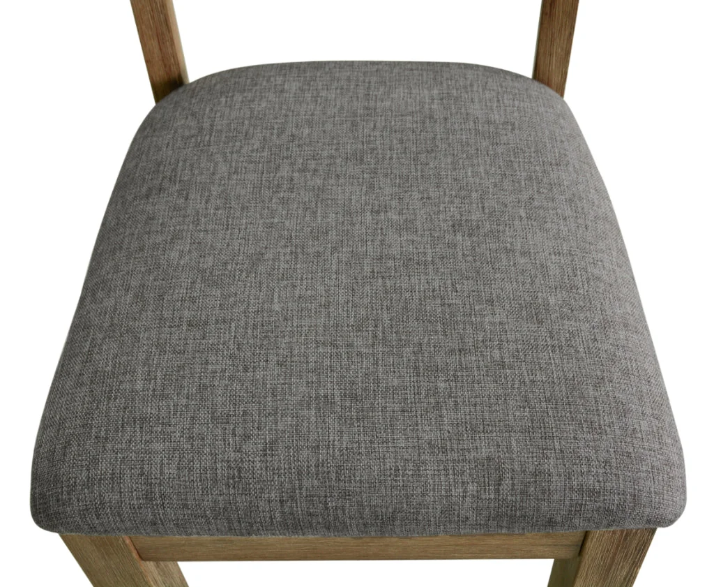 VI Cresswell Solid Timber Fabric Seat Dining Chair