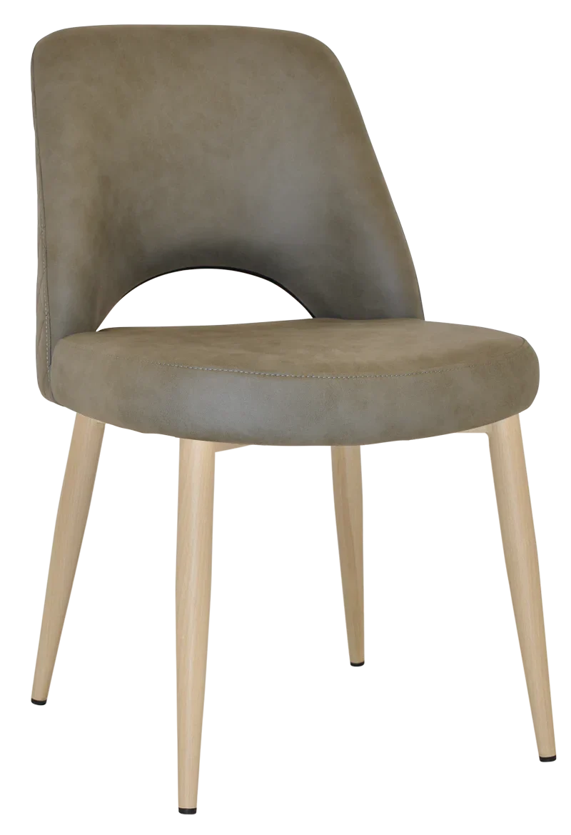 EZ Albury Birch Stained Metal Leg Upholstered Hospitality Dining Chair thumbnail 18