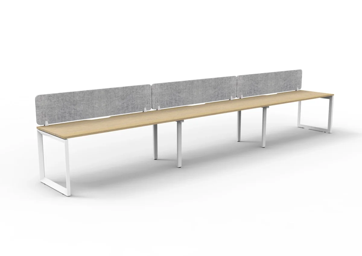 RL Infinity Loop Leg Single Sided Workstation with Grey Eco Panel Screen