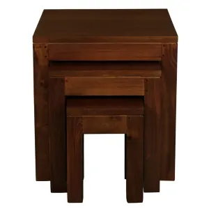 CT Amsterdam Solid Mahogany Timber Nest of Tables thumbnail 8