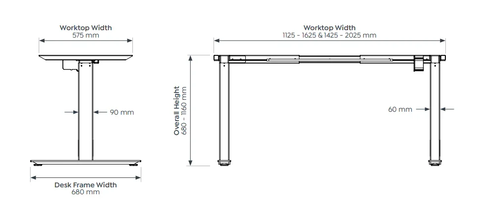 OL Agile Electric Height Adjustable Desk