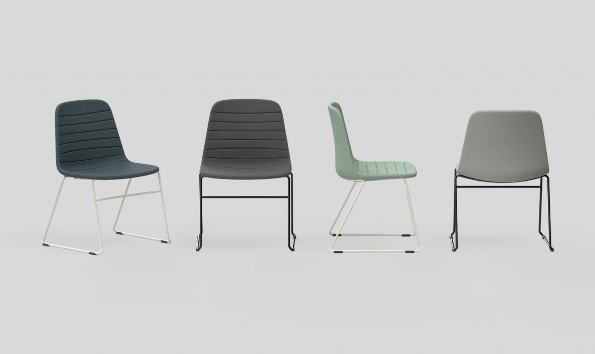 OL Sofia Fabric Upholstered Sled Base Breakout Chair
