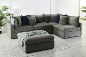 VI Carolina Fabric Corner Lounge with Ottoman thumbnail 2