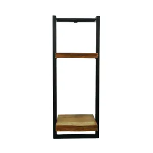 CR Live Edge Solid Timber Metal Frame 2 Tier Shelf thumbnail 3