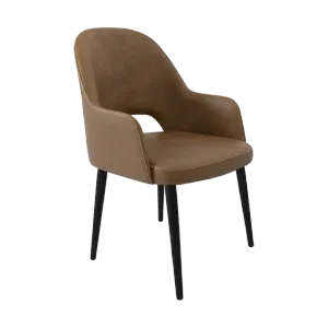 FL Orleans Bourbon Fabric Upholstered Aluminium Legs Hospitality Dining Chair thumbnail 5