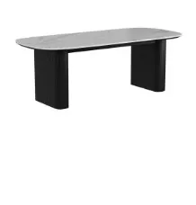 BT Melba 1.8m Dining Table Mablel Top - Natural or Black thumbnail 1