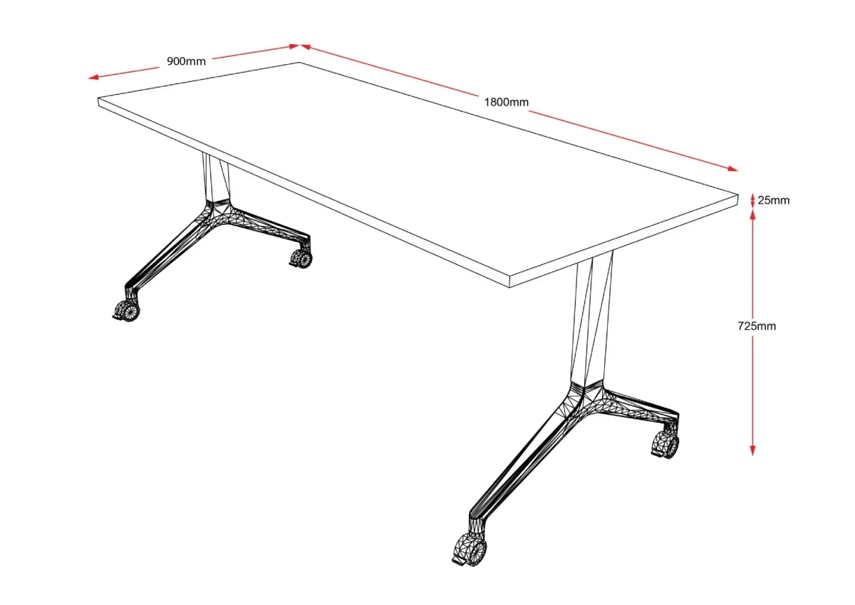 RL Rapid Flip Top Table with Castors