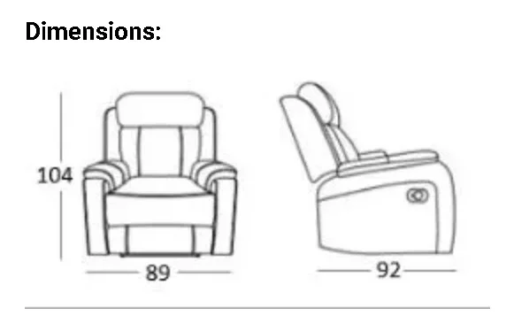 EL Francisco Fabric Upholstered Recliner