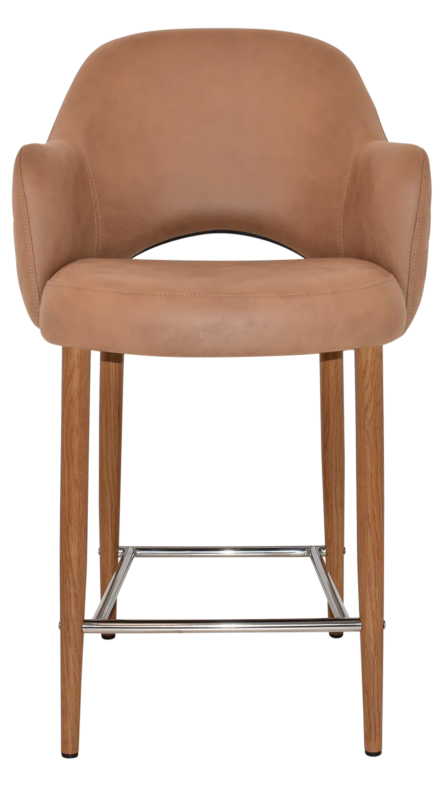 EZ Albury Upholstered Barstool with Light Oak Legs