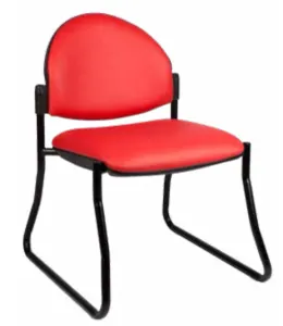 MA Dino 50 Fabric or PU Leather Upholstered Stackable Sled Base Visitor Chair thumbnail 1