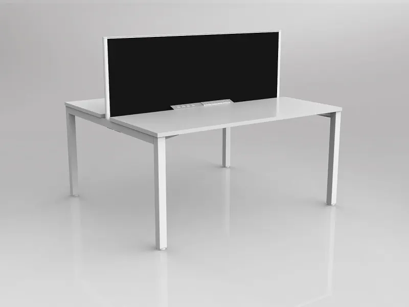 OL Axis 2 User Double Sided Workstation with Screen - Splice Fabric