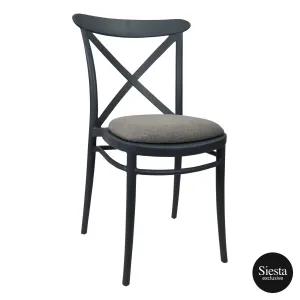 FL Cross Back Hospitality Outdoor Chair with Cushion thumbnail 3