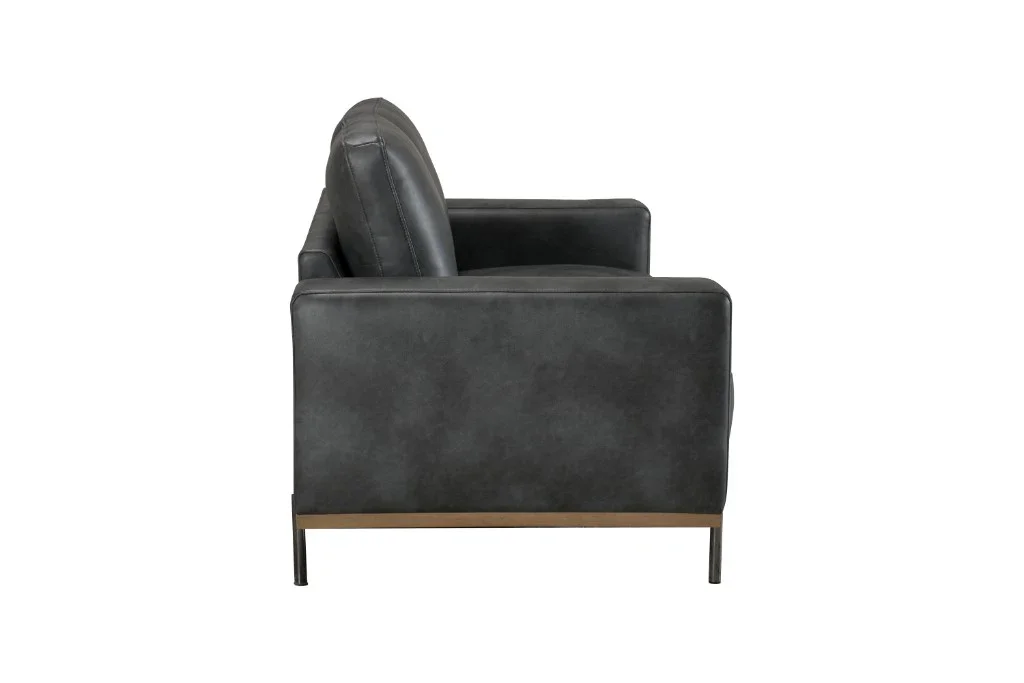 VI Panama Fabric 2 Seater Sofa - Black Blue