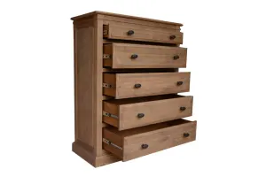 VI Provincial Solid Timber 5 Drawer Tallboy thumbnail 2