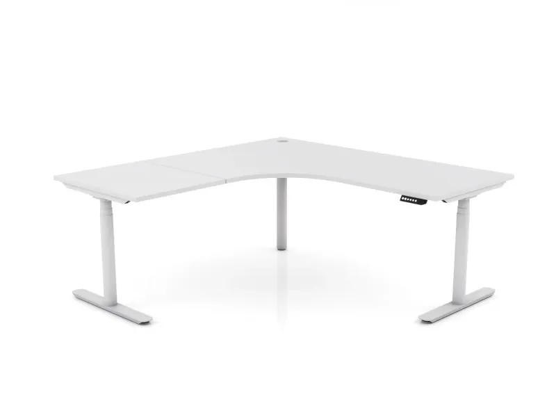 OL AgileMotion+ Triple Motor Round Leg Electric Height Adjustable 90°Workstation